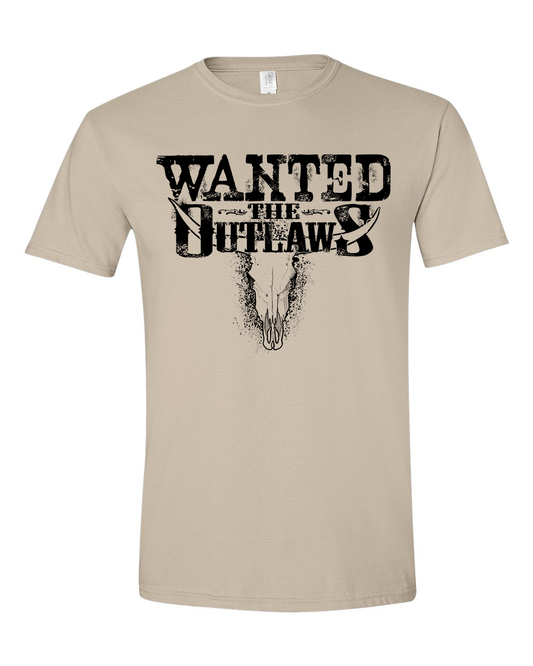 tee-tan-"wanted the outlaws" with horned animal skull